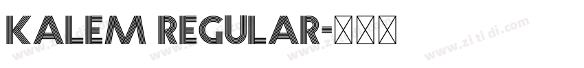 kalem Regular字体转换